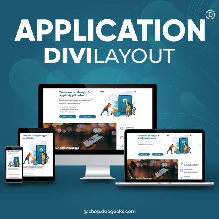 divi Mobile Application Layout