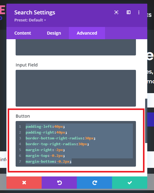 How to style or customize Divi search module