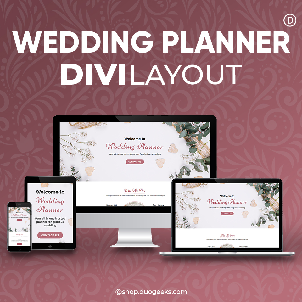 Divi Wedding Planner Layout