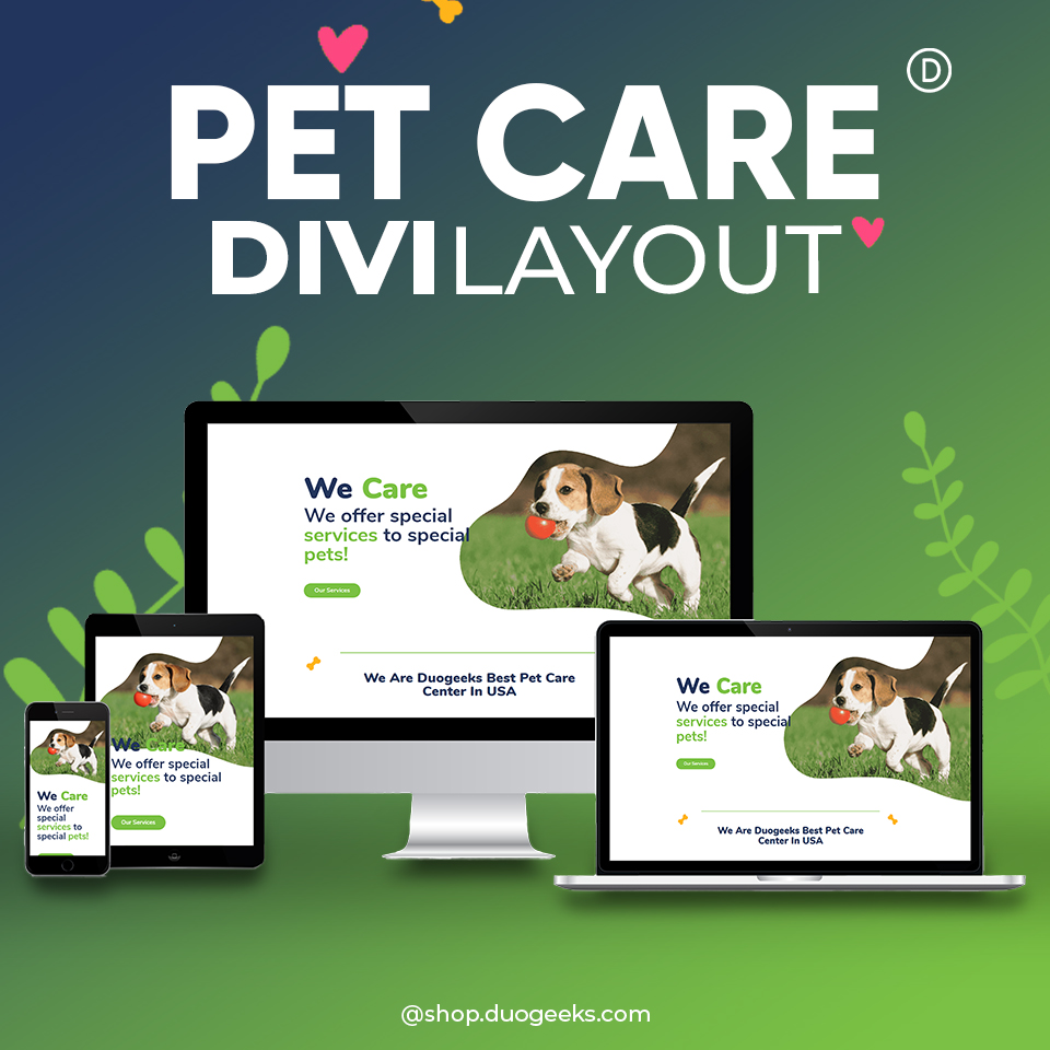Divi Pet Care Layout