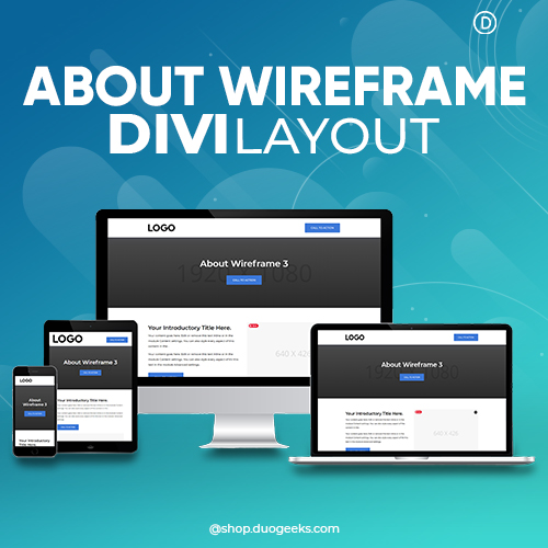 Divi About Wireframe