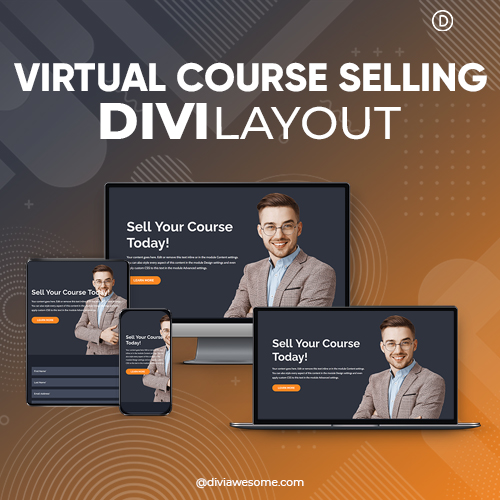 Divi Virtual Course Selling Layout