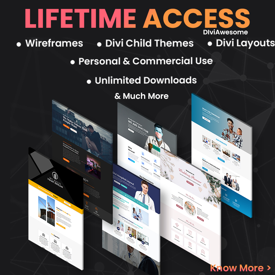Divi Awesome Lifetime Access Pass