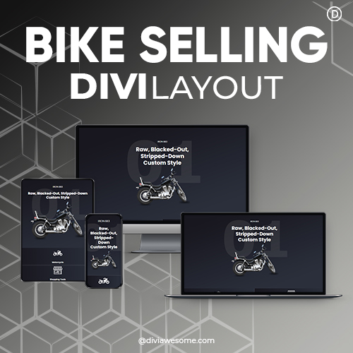 Divi Bike Selling layout