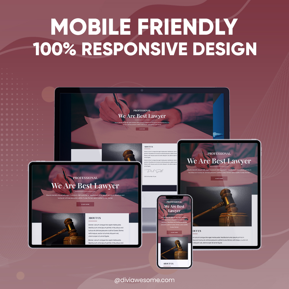 Divi Lawyer Layout 4 responsive